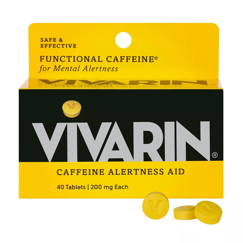 Vivarin Caffeine Alertness Aid 200 Mg Tablets, 40 Ea